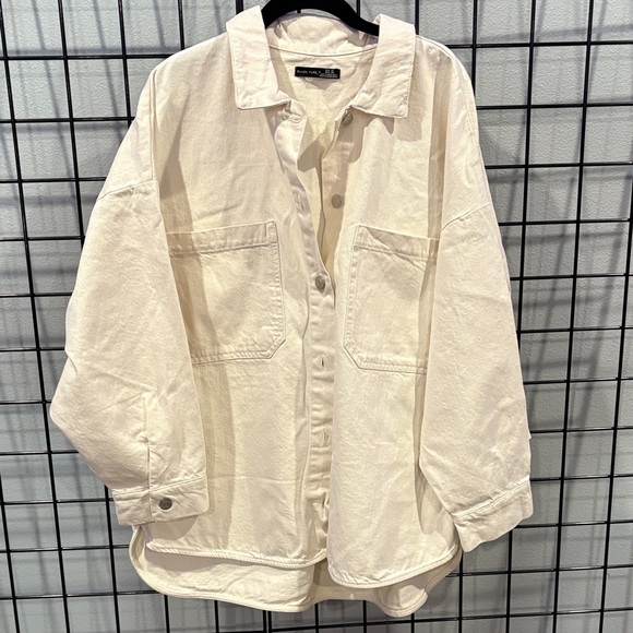 Black Tape_ Jackets & Blazers - Black Tape Cream Jean Jacket